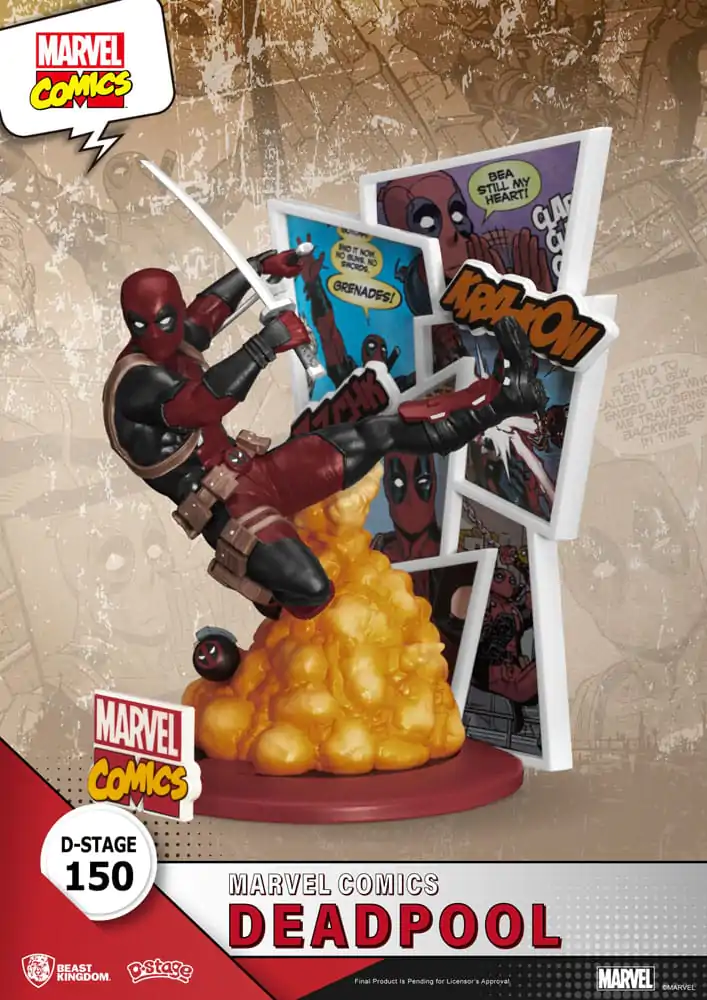 Marvel D-Stage Deadpool PVC Diorama szobor figura 16 cm termékfotó