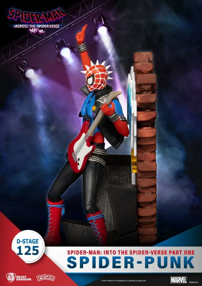 Marvel D-Stage Spider-Man: Across the Spider-Verse Part One-Spider-Punk PVC Diorama szobor figura 15 cm termékfotó
