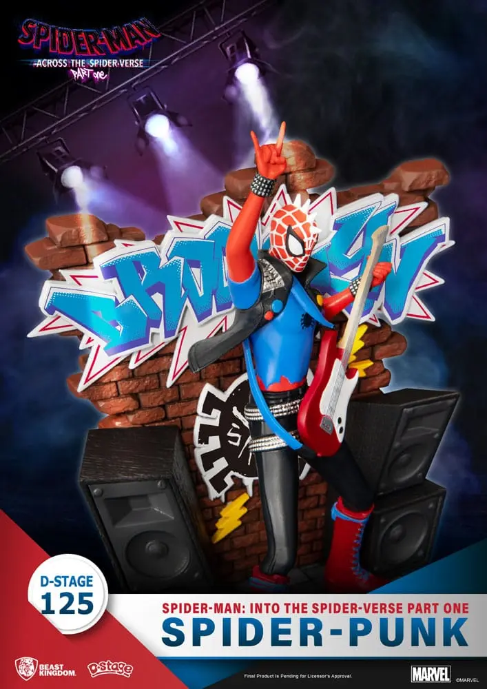 Marvel D-Stage Spider-Man: Across the Spider-Verse Part One-Spider-Punk PVC Diorama szobor figura 15 cm termékfotó