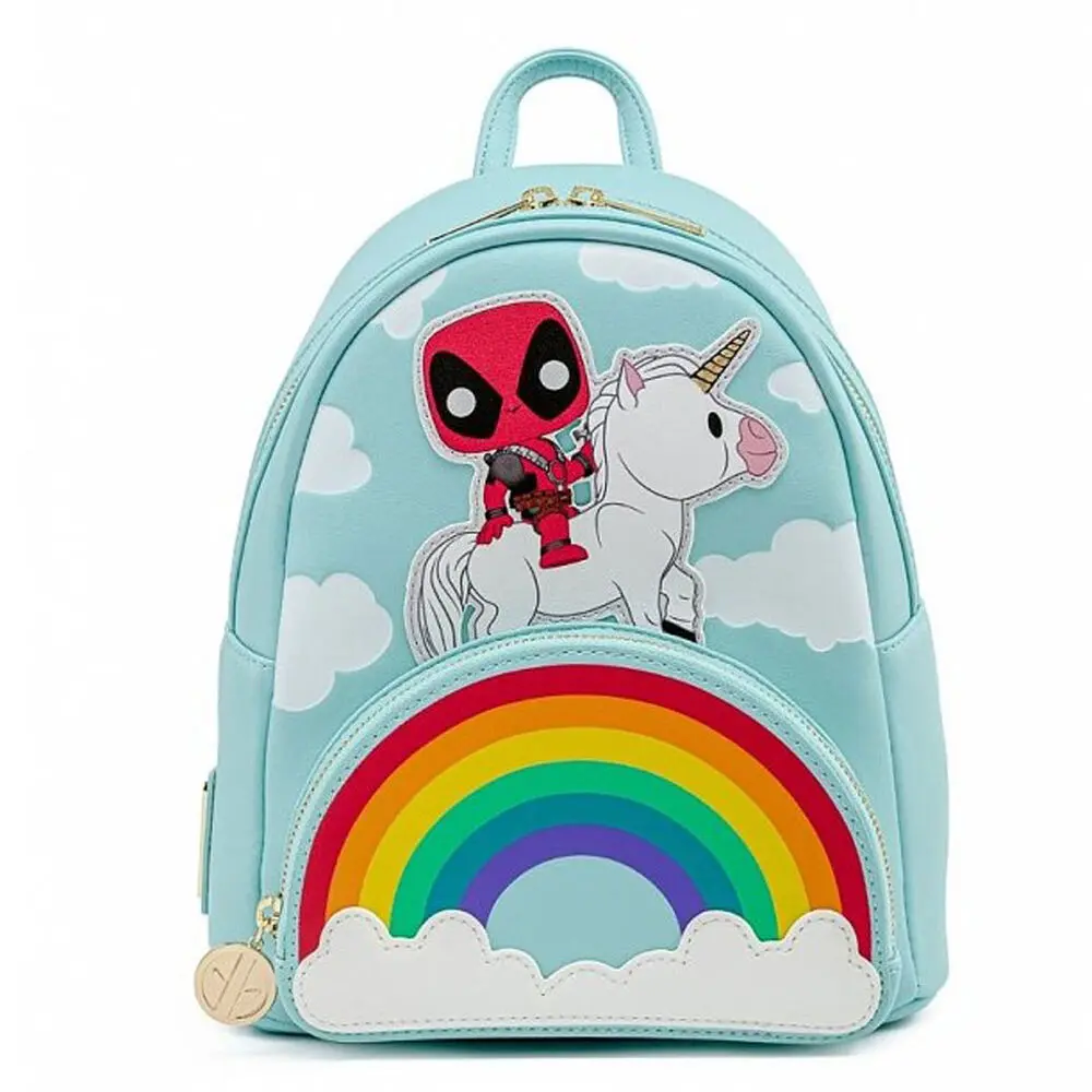 Marvel Deadpool 30. évfordulós Egyszarvú Rainbow táska hátizsák 25cm termékfotó
