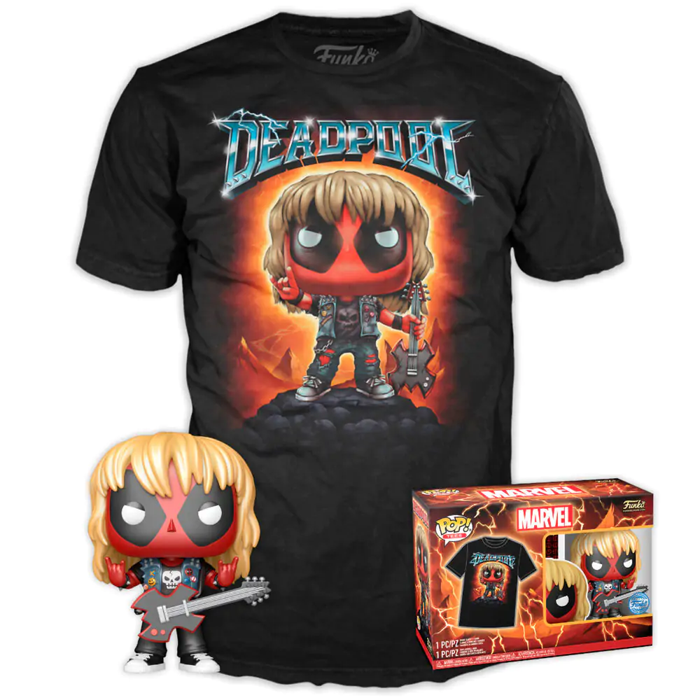 Marvel Deadpool Funko POP figura és póló csomag Heavy Metal termékfotó