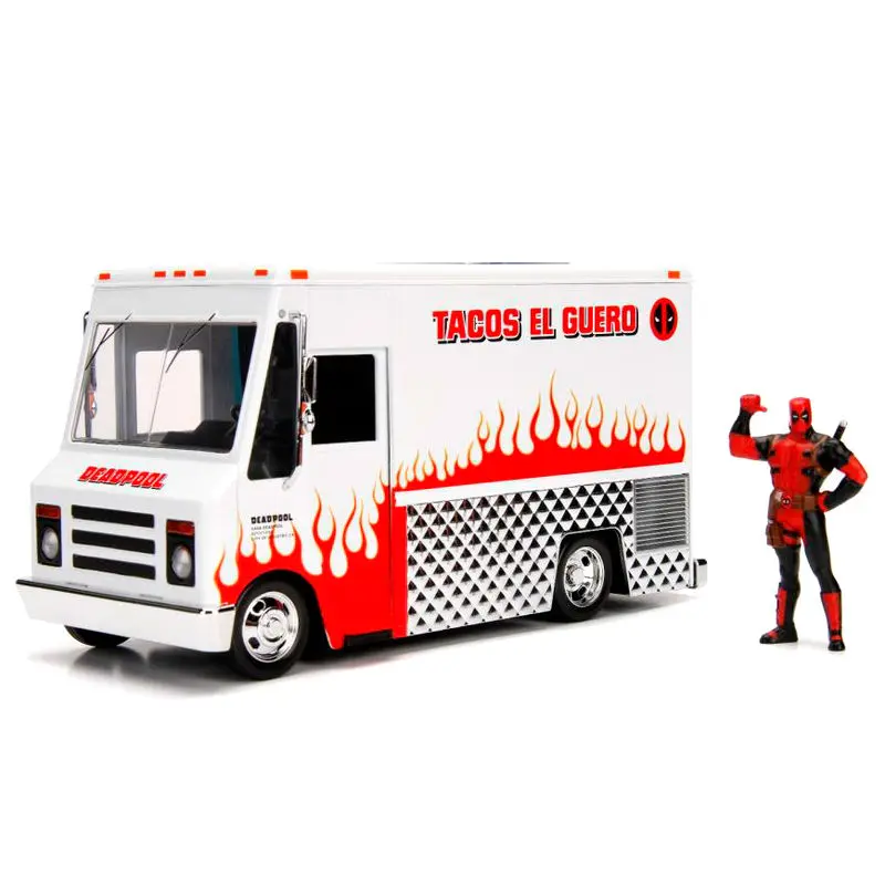 Marvel Deadpool Taco Truck fém autó &amp; figura csomag termékfotó