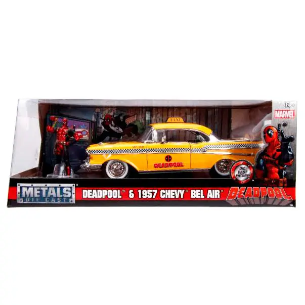 Marvel Deadpool Taxi fém autó &amp; figura csomag termékfotó