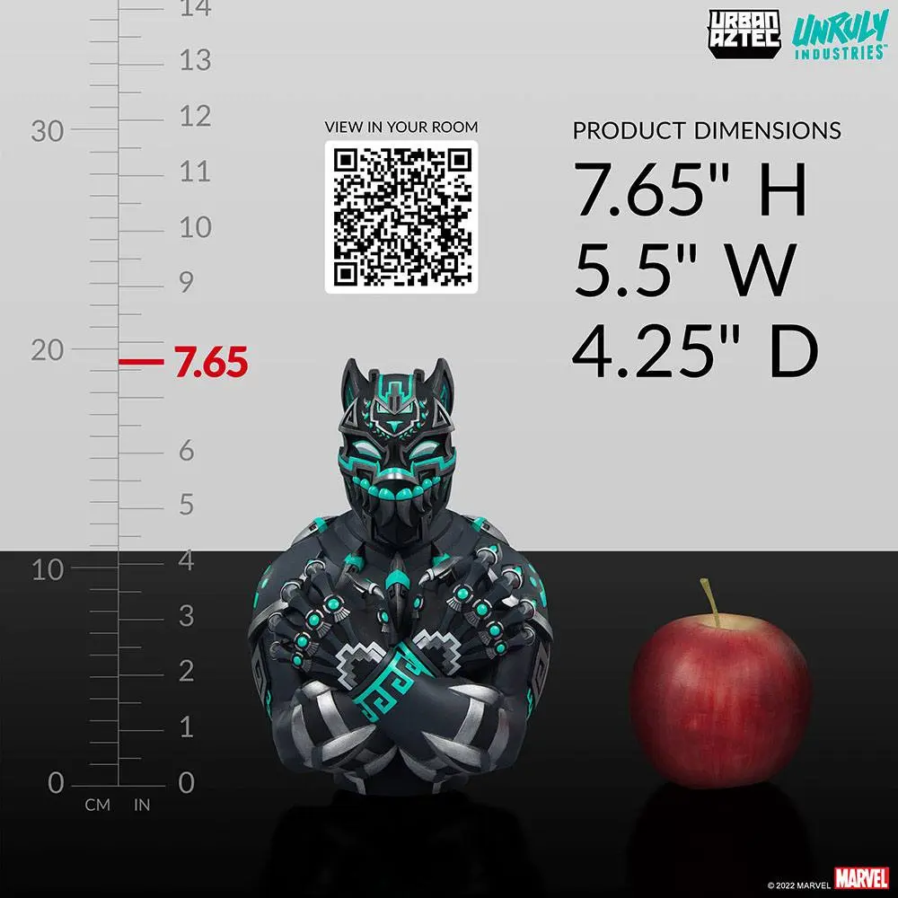 Marvel Designer Collectible Black Panther by Jesse Hernandez Vinyl mellszobor figura 19 cm termékfotó