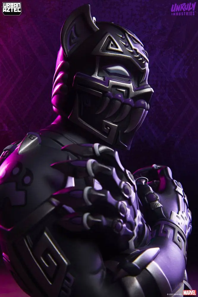 Marvel Designer Collectible Vinyl mellszobor figura Black Panther Purple Variant by Jesse Hernandez 19 cm termékfotó