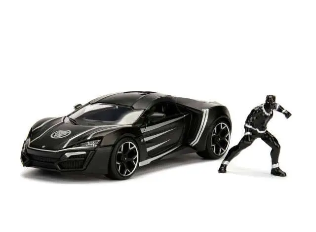 Marvel Diecast Model 1/24 Black Panther &amp; 2017 Lykan Hypersport termékfotó