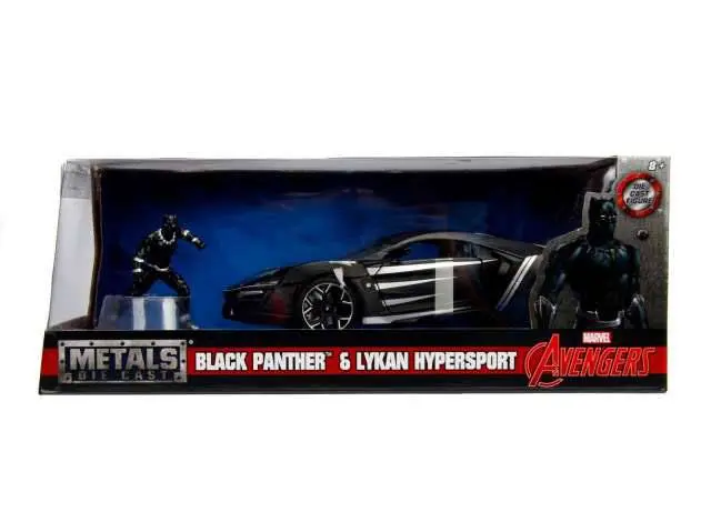 Marvel Diecast Model 1/24 Black Panther &amp; 2017 Lykan Hypersport termékfotó