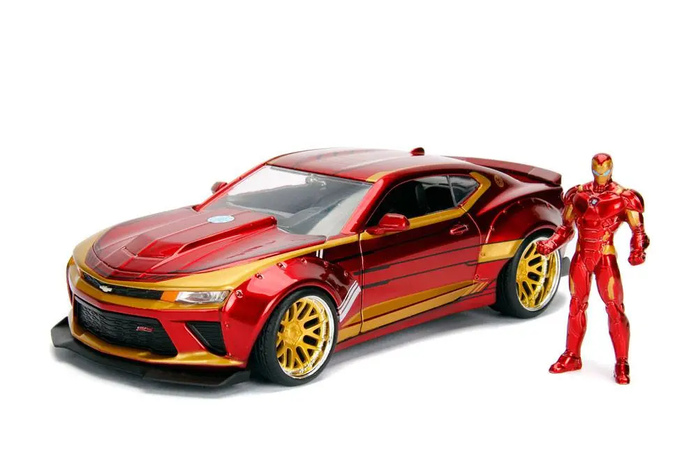 Marvel Diecast Model 1/24 Iron Man &amp; 2016 Chevrolet Camaro termékfotó