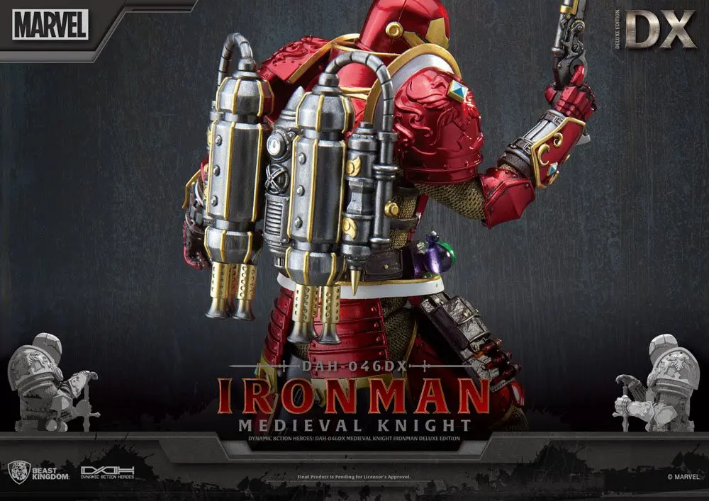 Marvel Dynamic 8ction Heroes 1/9 Medieval Knight Iron Man Deluxe Version akciófigura 20 cm termékfotó