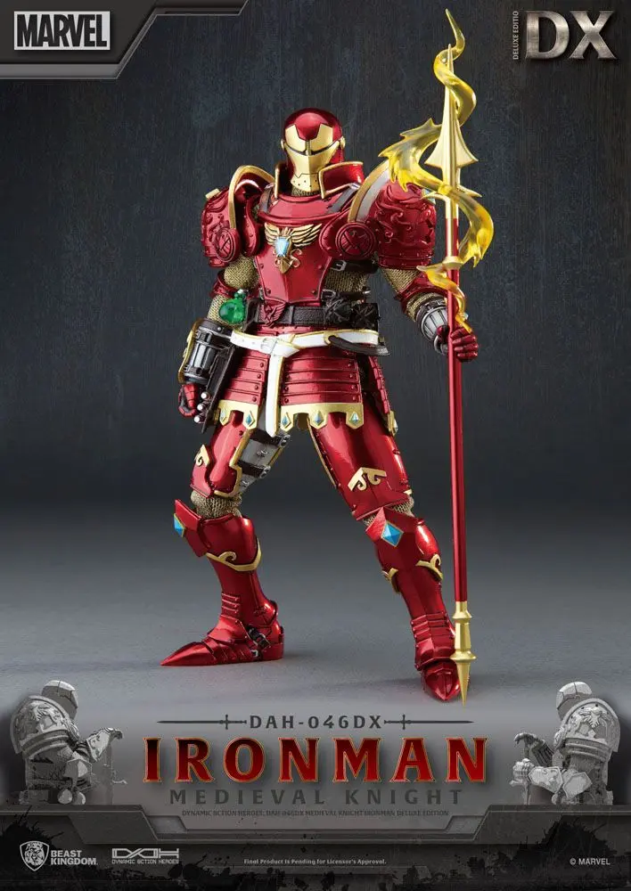 Marvel Dynamic 8ction Heroes 1/9 Medieval Knight Iron Man Deluxe Version akciófigura 20 cm termékfotó