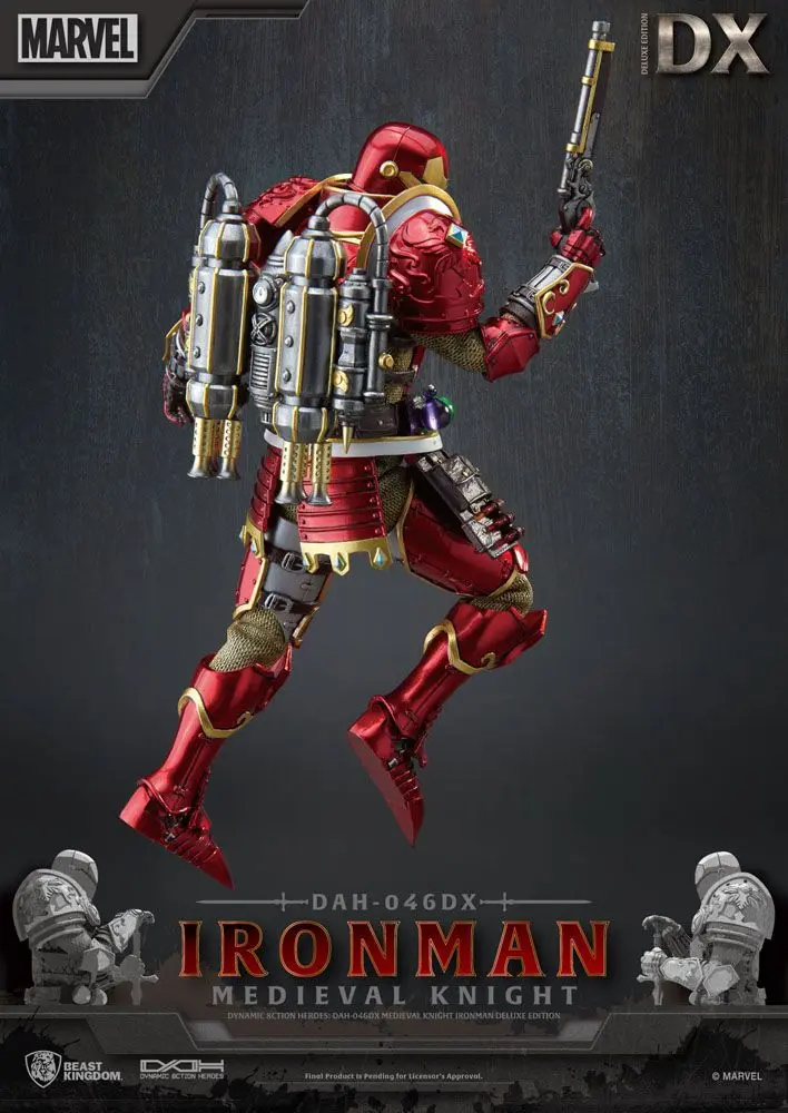 Marvel Dynamic 8ction Heroes 1/9 Medieval Knight Iron Man Deluxe Version akciófigura 20 cm termékfotó