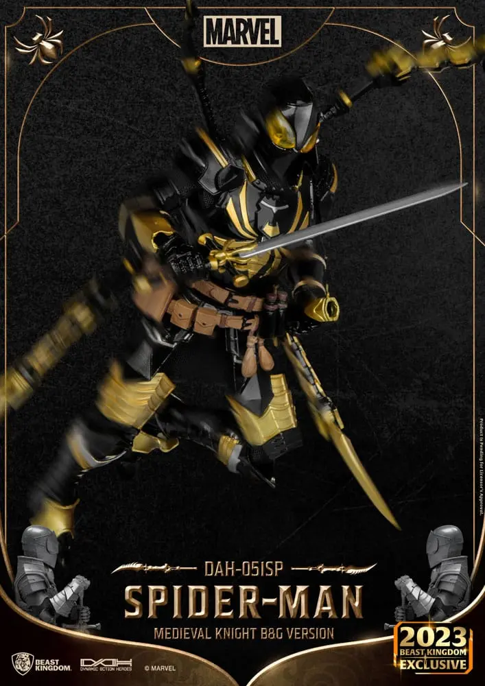 Marvel Dynamic 8ction Heroes 1/9 Medieval Knight Spider-Man B&amp;G Version akciófigura 21 cm termékfotó