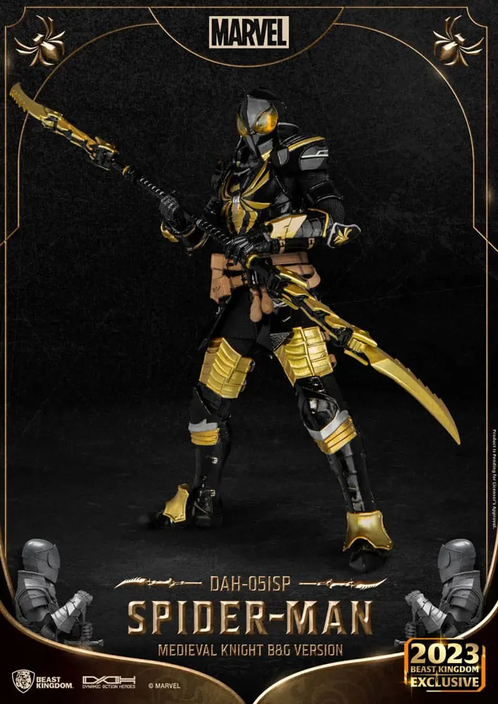 Marvel Dynamic 8ction Heroes 1/9 Medieval Knight Spider-Man B&amp;G Version akciófigura 21 cm termékfotó