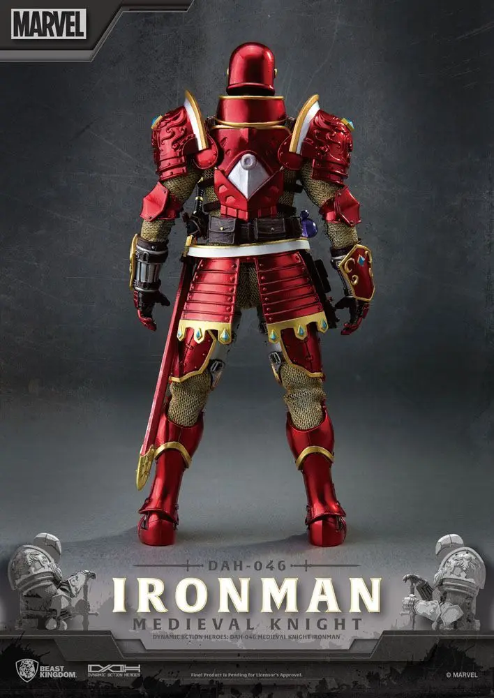 Marvel Dynamic 8ction Heroes akciófigura 1/9 Medieval Knight Iron Man 20 cm termékfotó