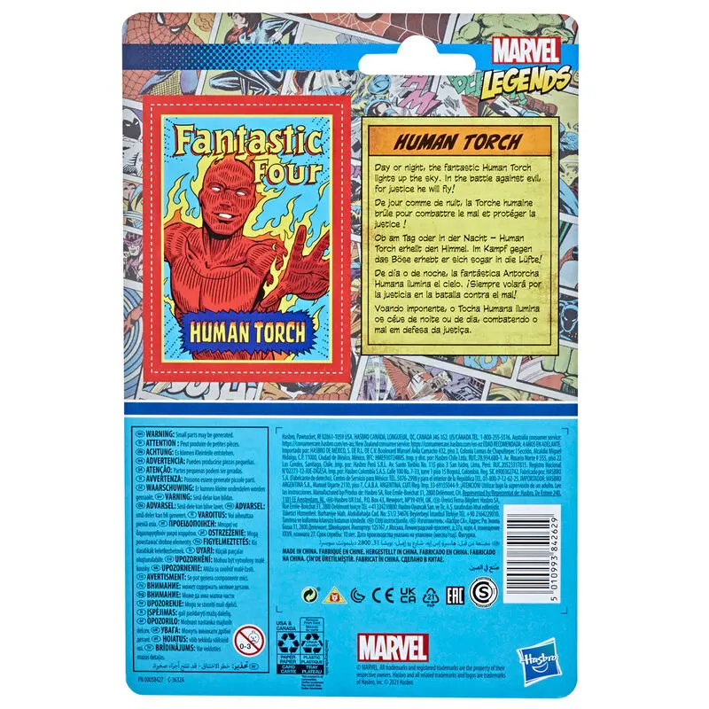 Marvel Fantastic Four Human Torch retro figura 9,5cm termékfotó