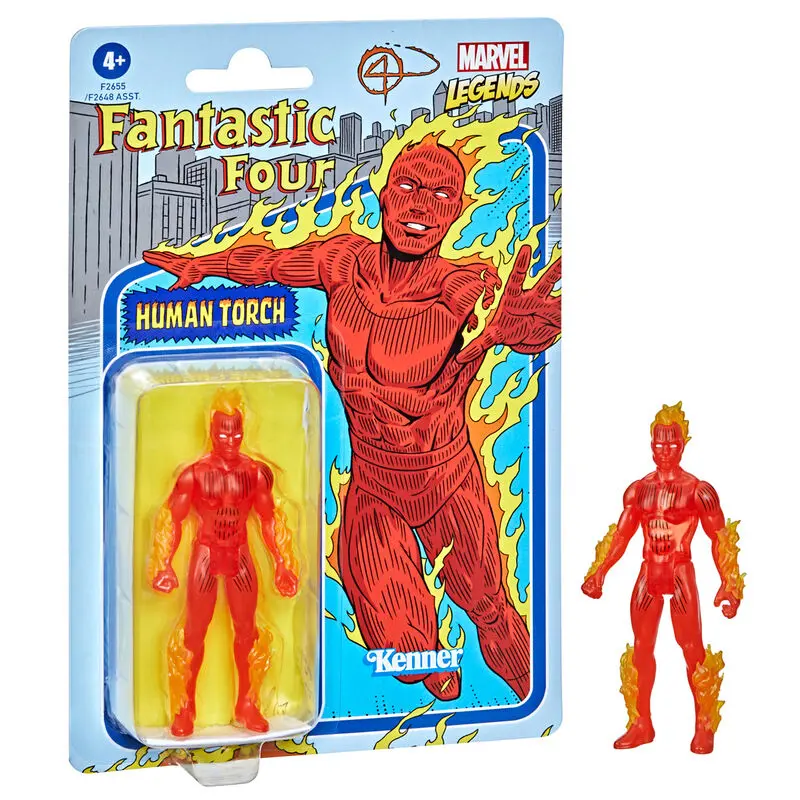 Marvel Fantastic Four Human Torch retro figura 9,5cm termékfotó
