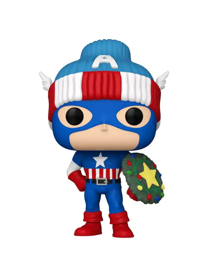 Marvel Funko POP! Vinyl Figure Holiday Capt. America 9 cm termékfotó