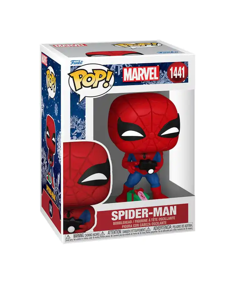 Marvel Funko POP! Vinyl figura Holiday Spider-Man w/Open gift 9 cm termékfotó