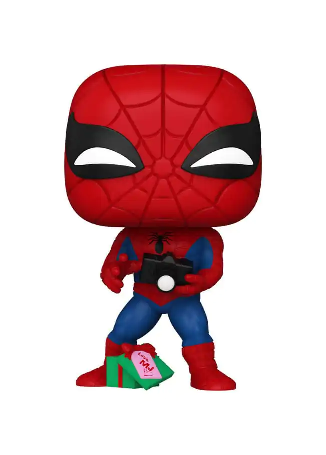 Marvel Funko POP! Vinyl figura Holiday Spider-Man w/Open gift 9 cm termékfotó