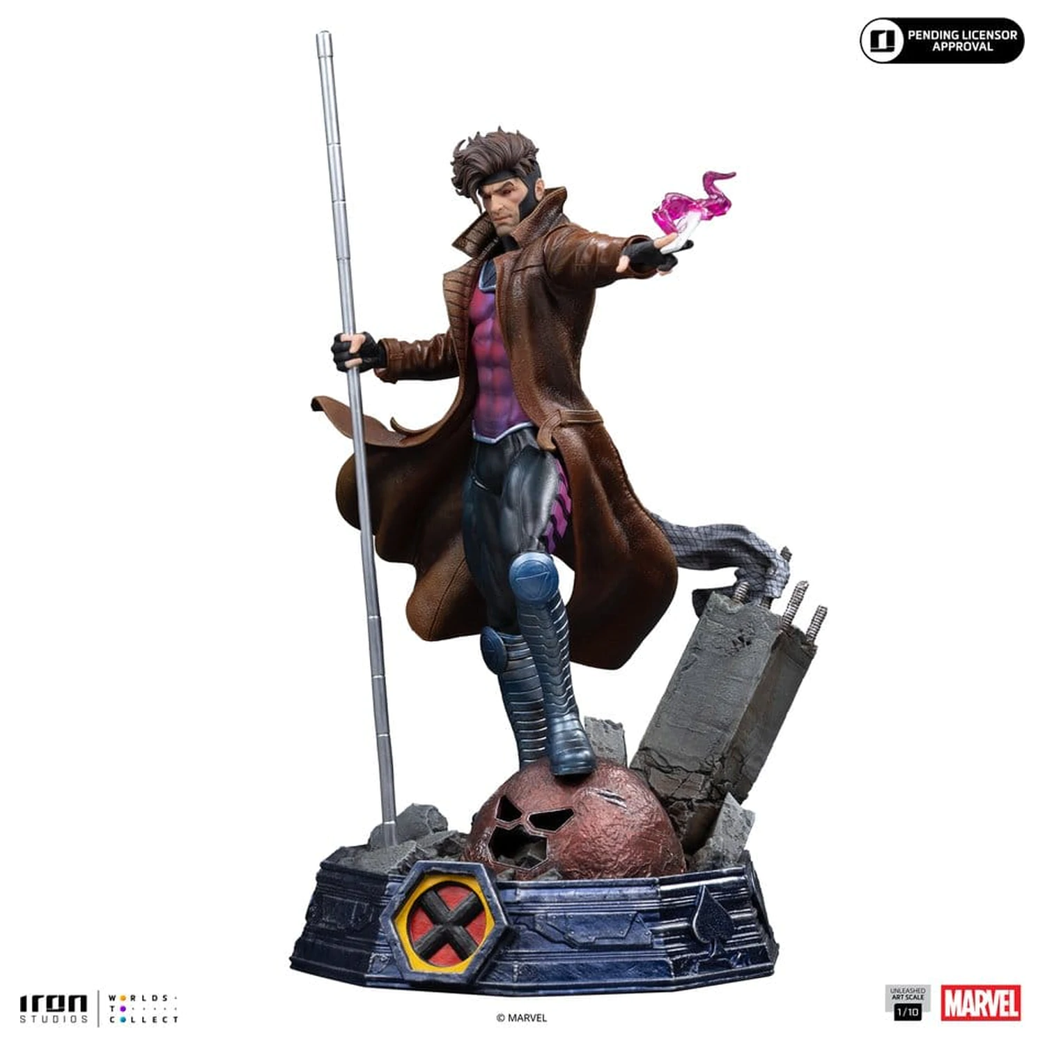Marvel Gambit Unleashed Art Scale szobor figura 1/10 Gambit termékfotó