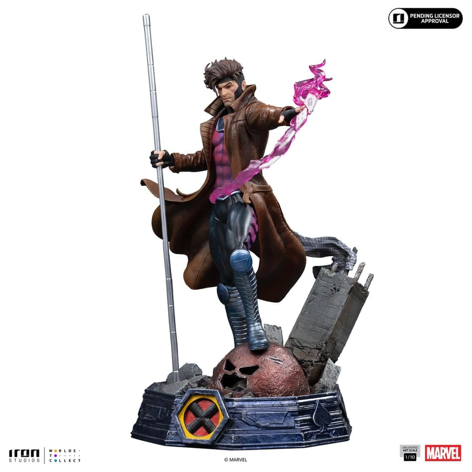 Marvel Gambit Unleashed Art Scale szobor figura 1/10 Gambit termékfotó