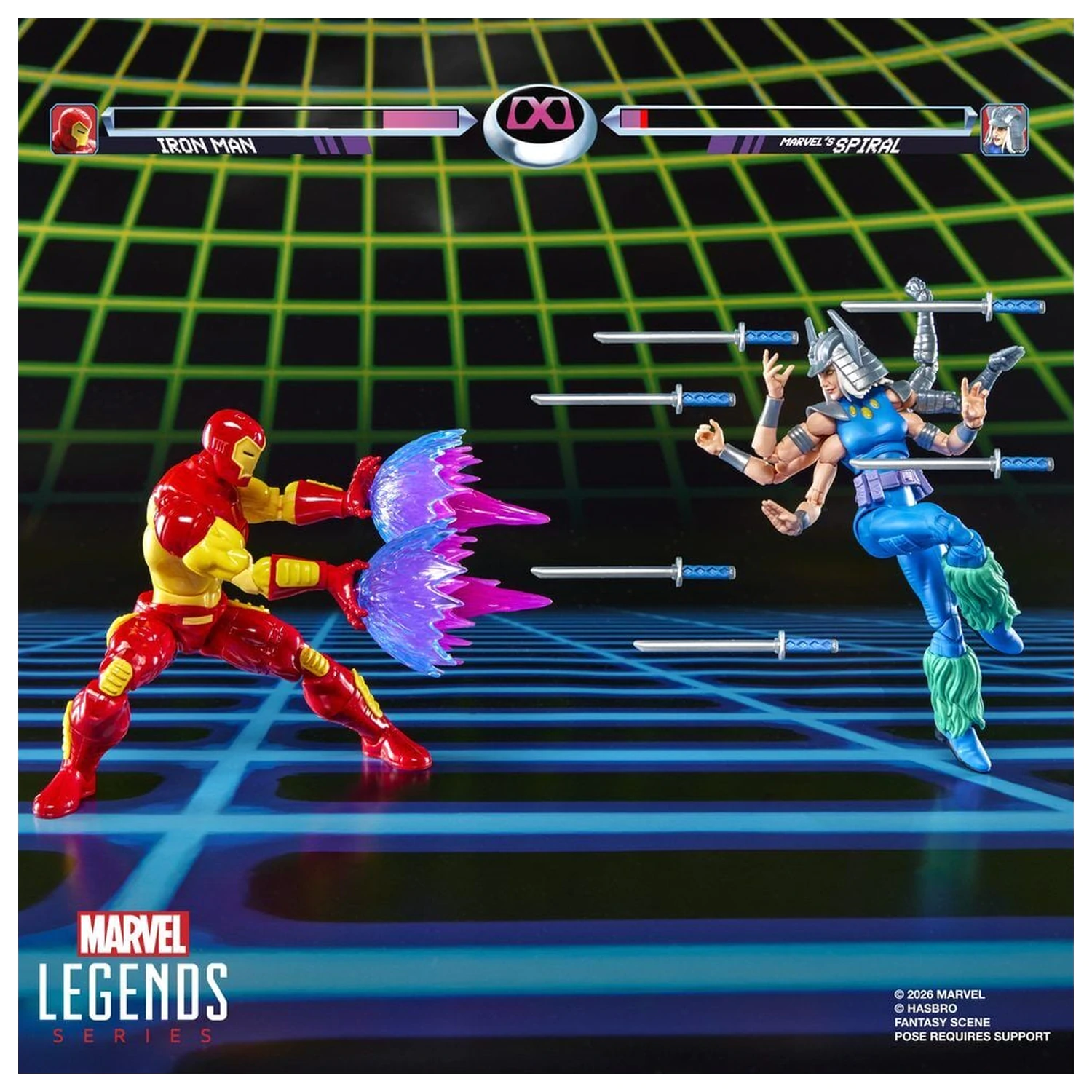 Marvel Games Iron Man Vs Marvels Spiral 2db-os figura csomag 15cm termékfotó