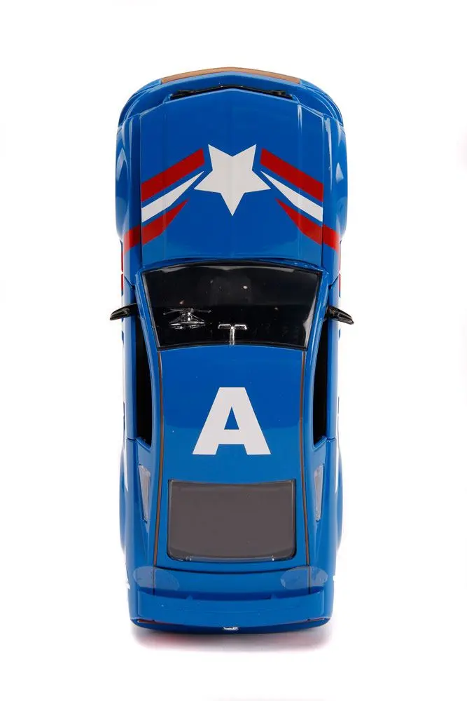 Marvel Hollywood Rides Diecast Model 1/24 2006 Ford Mustang GT és  Captain America figura termékfotó