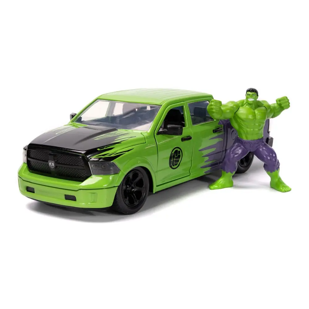 Marvel Hollywood Rides Diecast Model 1/24 2014 Ram 1500 with Hulk figura termékfotó