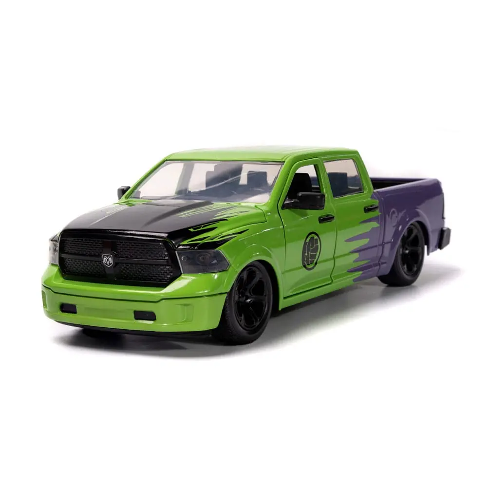 Marvel Hollywood Rides Diecast Model 1/24 2014 Ram 1500 with Hulk figura termékfotó