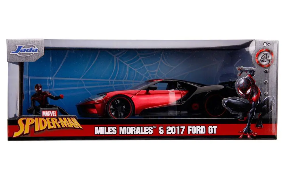 Marvel Hollywood Rides Diecast Model 1/24 2017 Ford GT és Miles Morales figura termékfotó