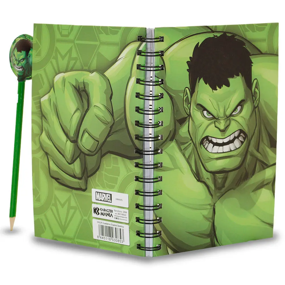 Marvel Hulk Destroy csomag jegyzetfüzet + ceruza termékfotó