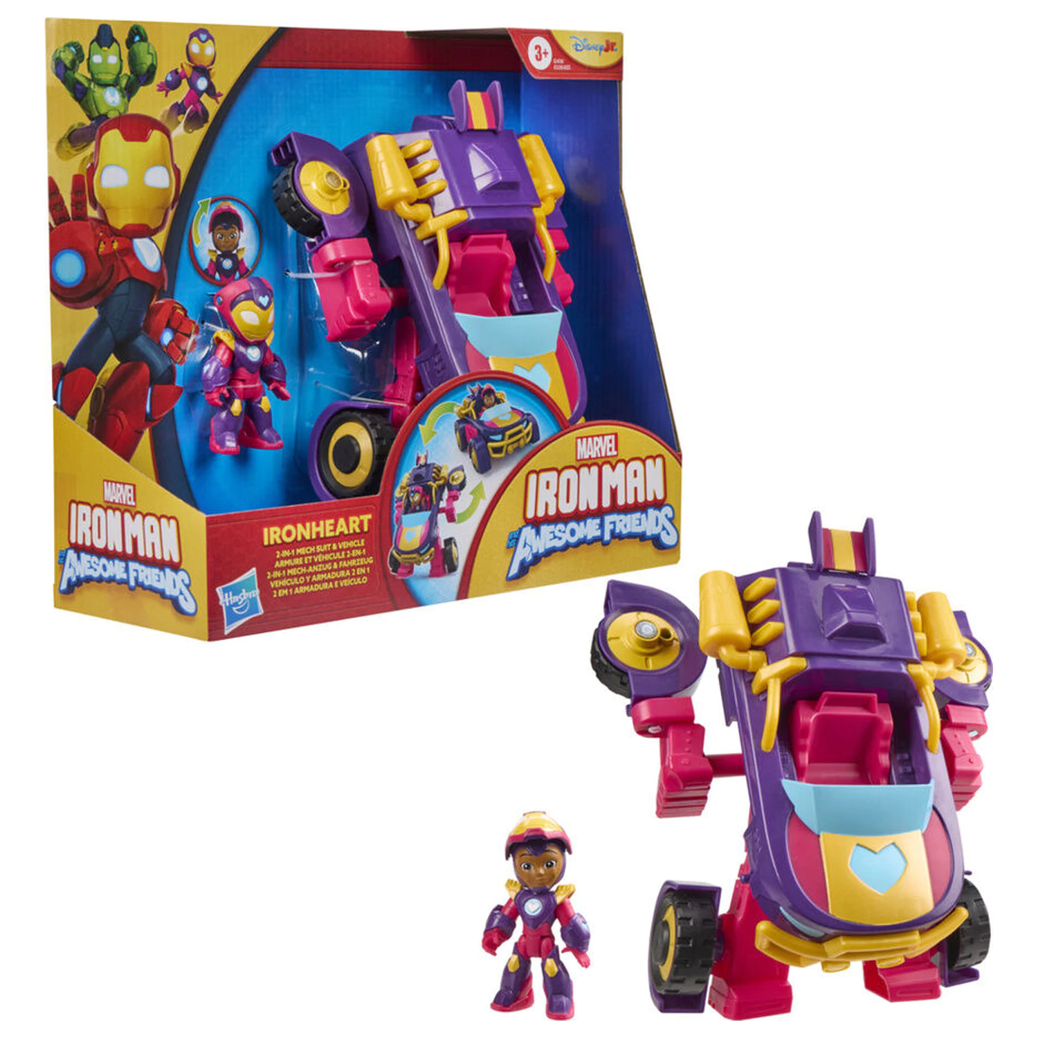 Marvel Iron Man And His Awesome Friends Iron Hear figura és jármű termékfotó