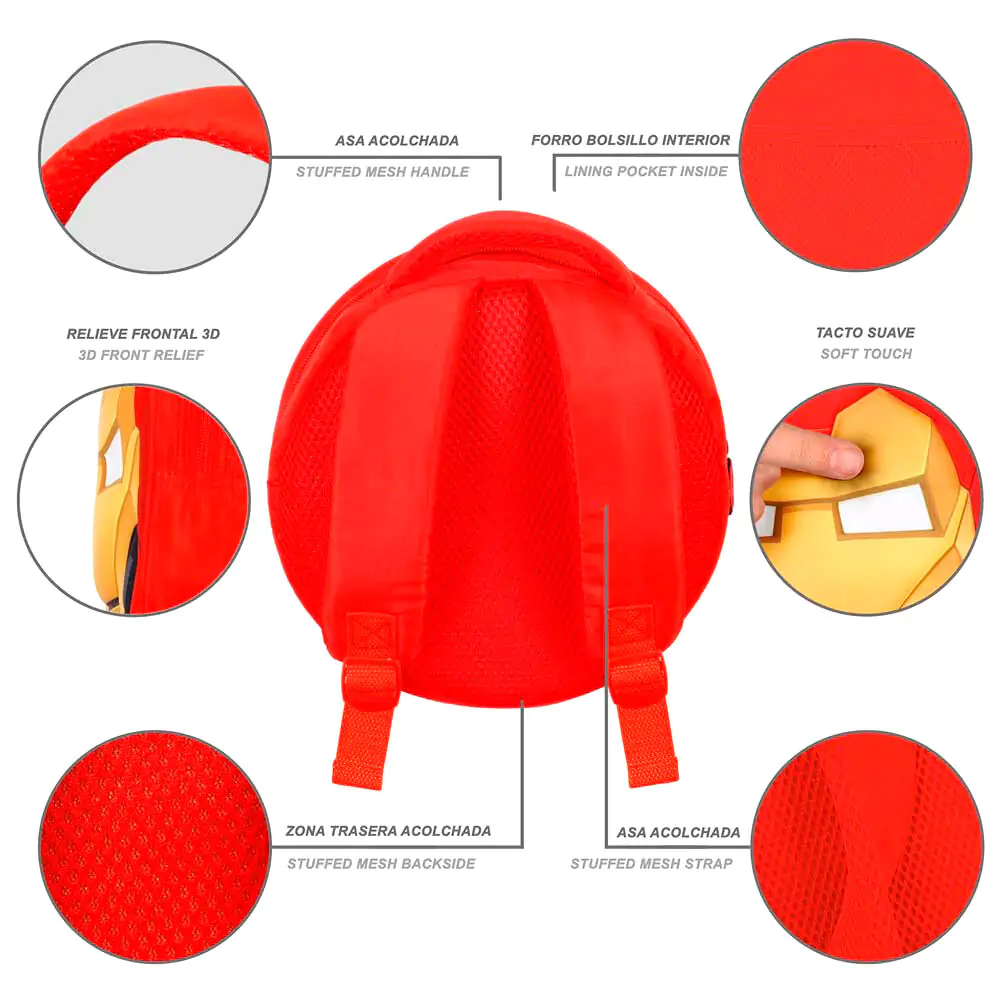 Marvel Iron Man Emoji 3D táska hátizsák 22cm termékfotó