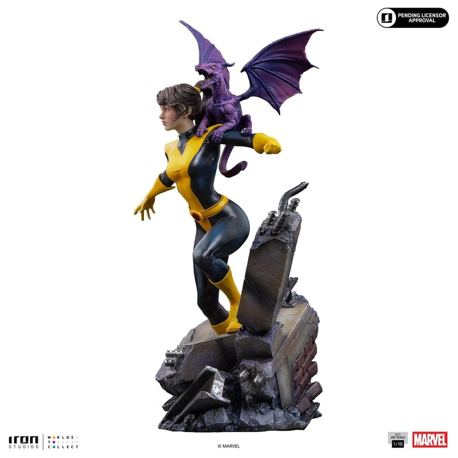Marvel Kitty Pride & Lockheed X-Men Comics BDS Art Scale szobor figura 1/10 Kitty Pride & Lockheed termékfotó