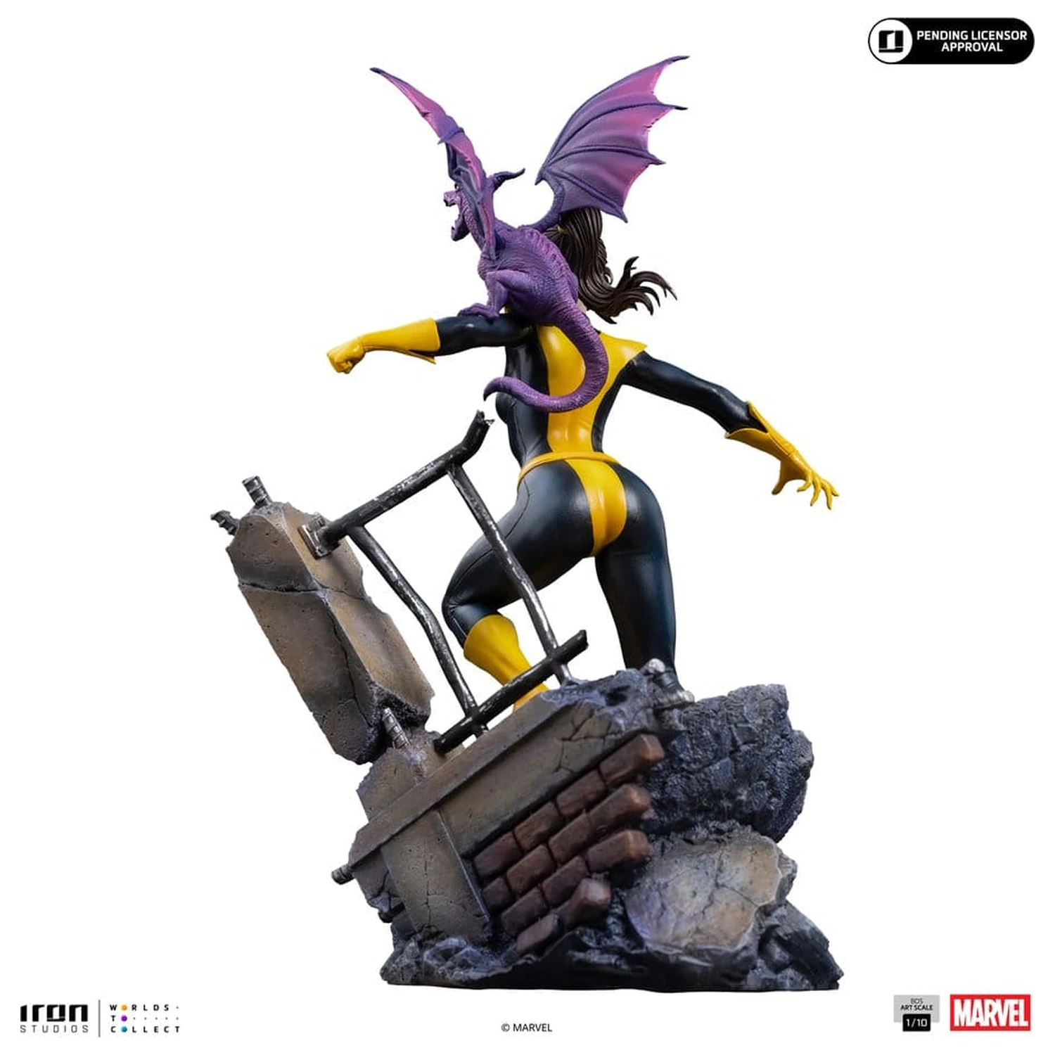 Marvel Kitty Pride & Lockheed X-Men Comics BDS Art Scale szobor figura 1/10 Kitty Pride & Lockheed termékfotó