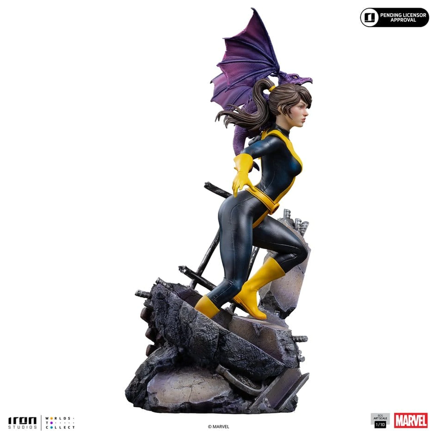 Marvel Kitty Pride & Lockheed X-Men Comics BDS Art Scale szobor figura 1/10 Kitty Pride & Lockheed termékfotó