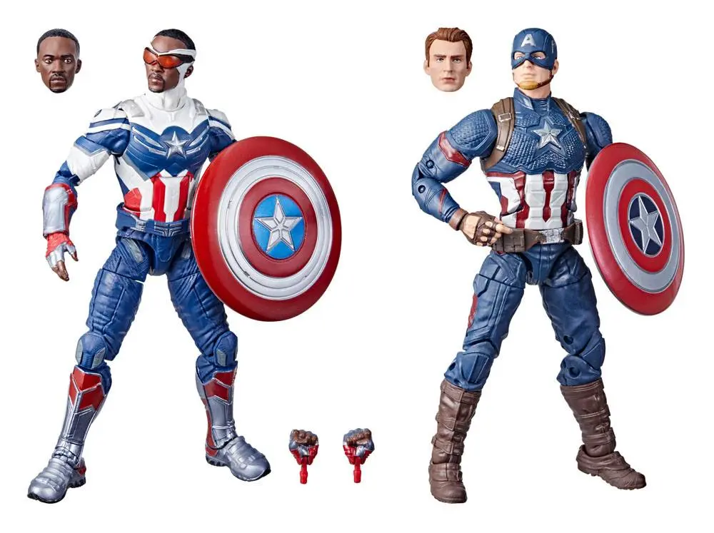 Marvel Legends 2022 Captain America: Sam Wilson &amp; Steve Rogers 2 darabos akciófigura csomag 15 cm termékfotó