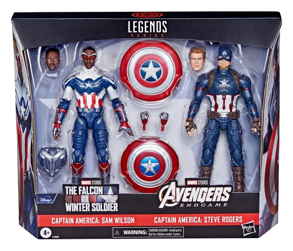 Marvel Legends 2022 Captain America: Sam Wilson &amp; Steve Rogers 2 darabos akciófigura csomag 15 cm termékfotó