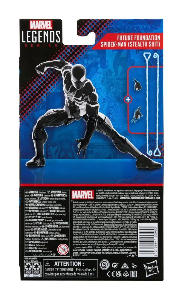 Marvel Legends 2022 Future Foundation Spider-Man (Stealth Suit) akciófigura 15 cm termékfotó