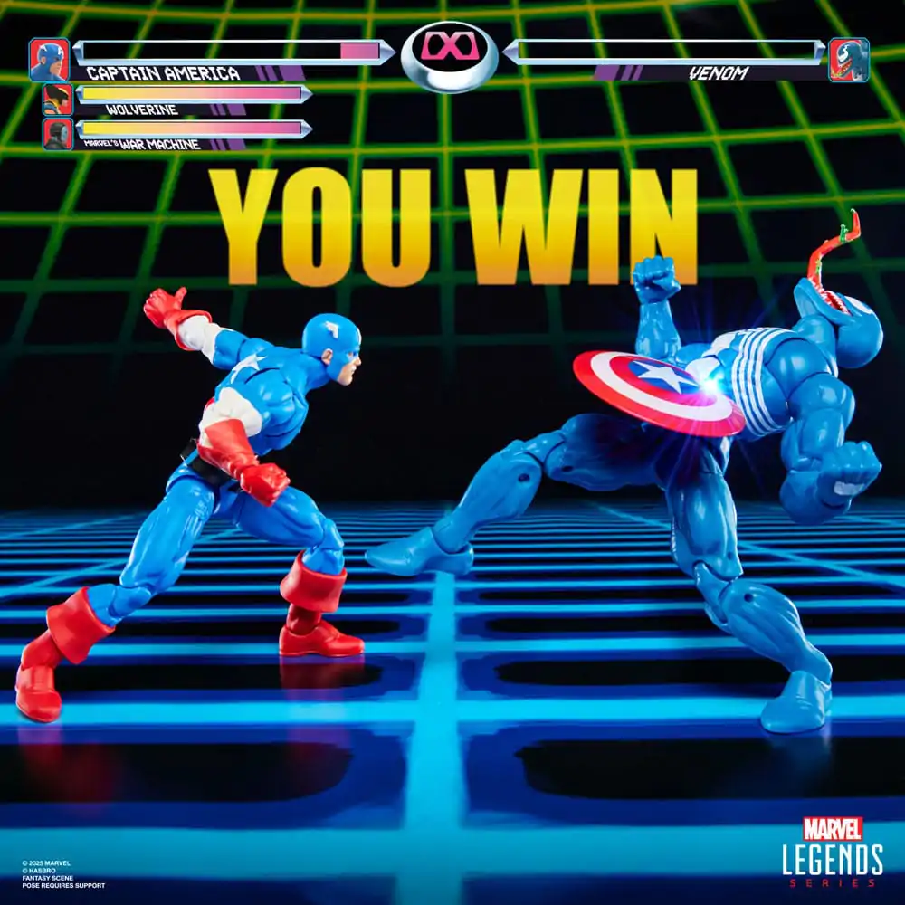 Marvel Legends Gamerverse Amerika Kapitány vs. Venom 2 db-os akciófigura csomag 15 cm termékfotó