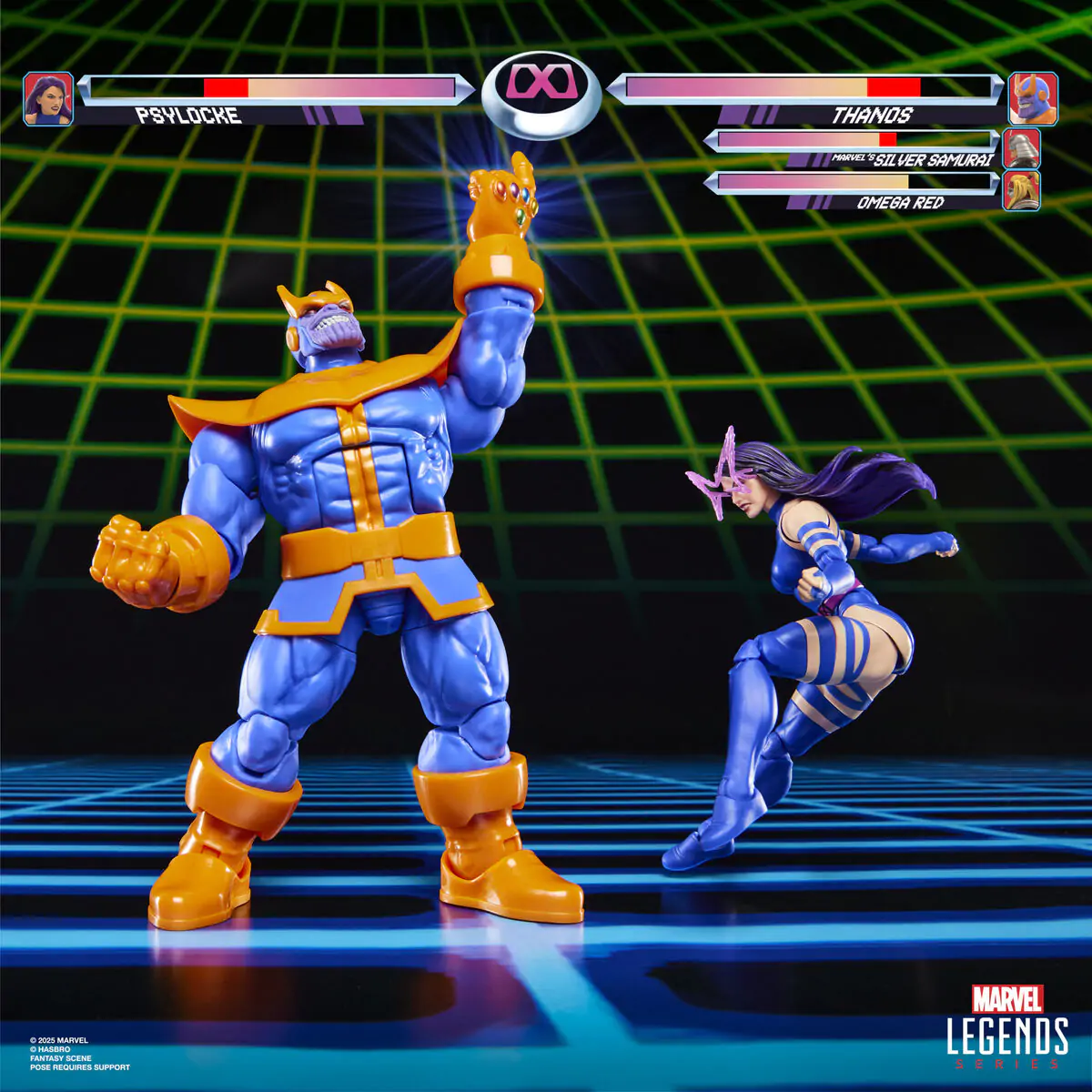 Marvel Legends Gameverse Psylocke vs Thanos 2db-os figura csomag 15cm termékfotó