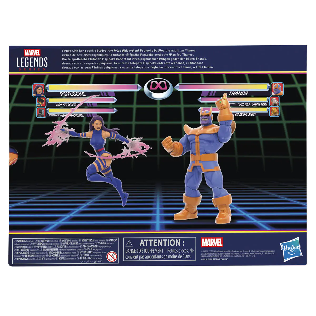Marvel Legends Gameverse Psylocke vs Thanos 2db-os figura csomag 15cm termékfotó