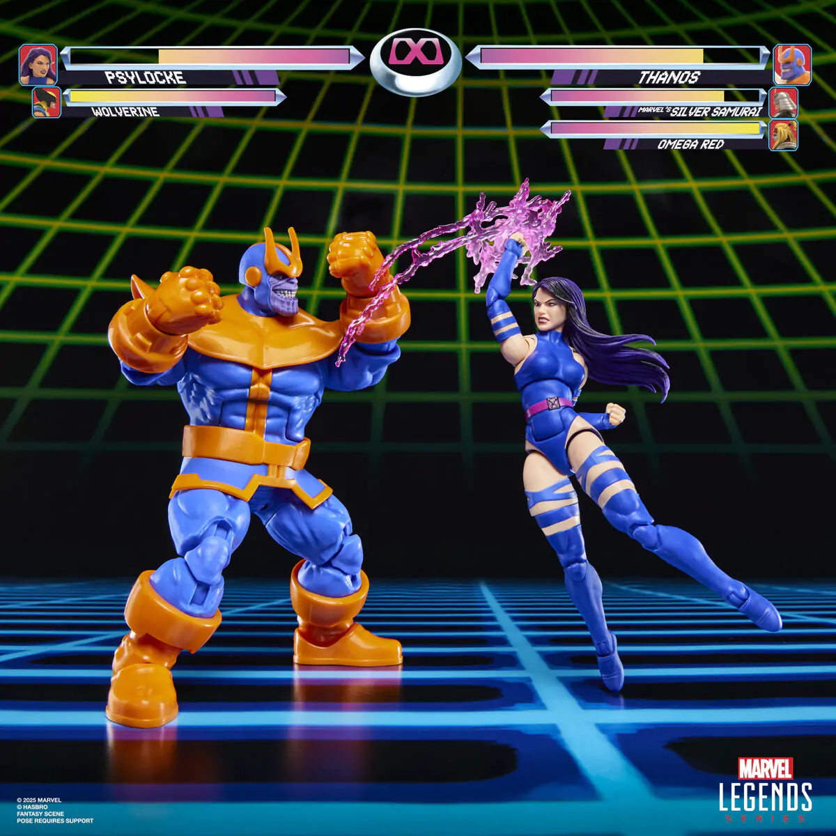 Marvel Legends Gameverse Psylocke vs Thanos 2db-os figura csomag 15cm termékfotó