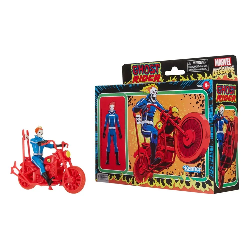Marvel Legends Retro Collection Ghost Rider akciófigura és jármű 10 cm termékfotó