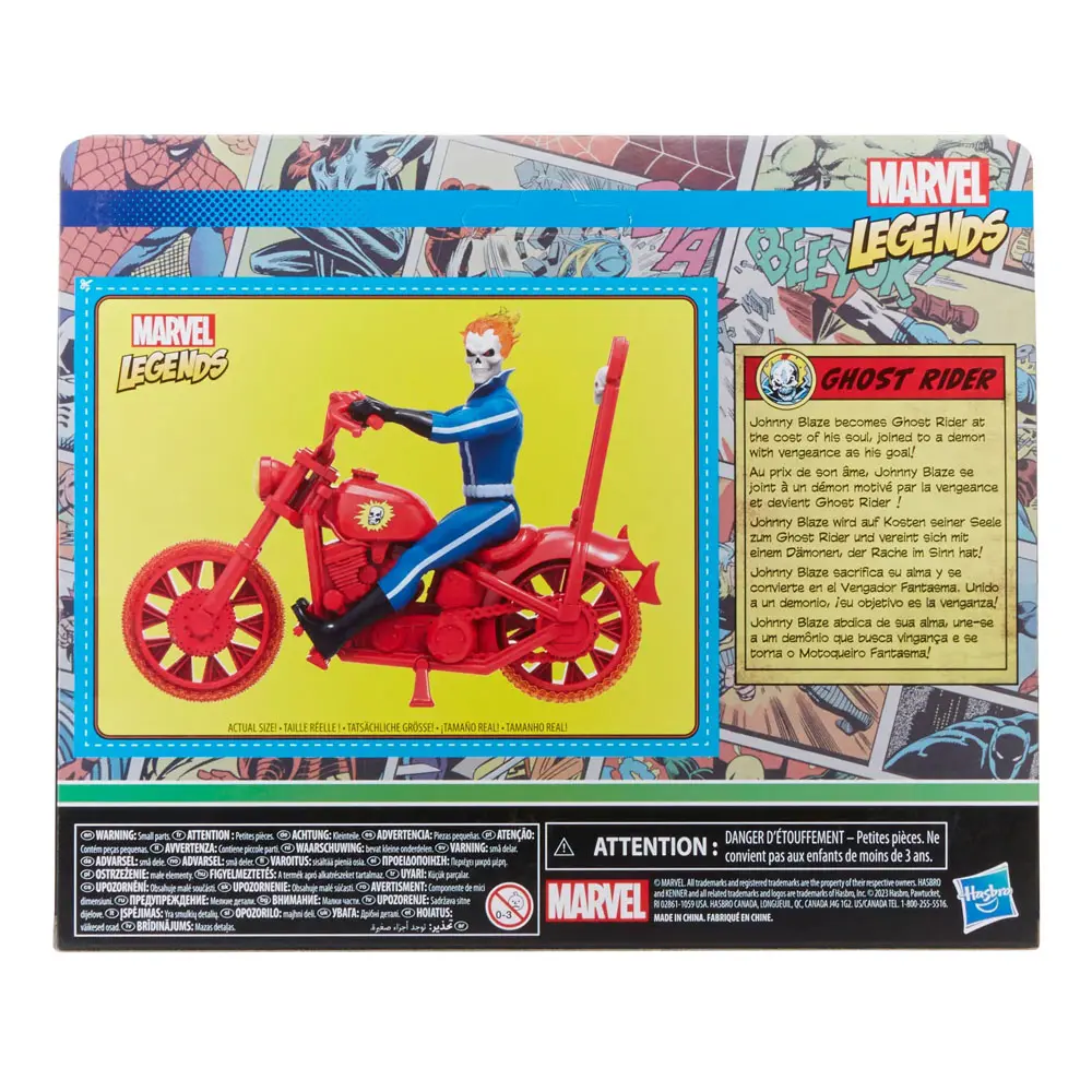 Marvel Legends Retro Collection Ghost Rider akciófigura és jármű 10 cm termékfotó