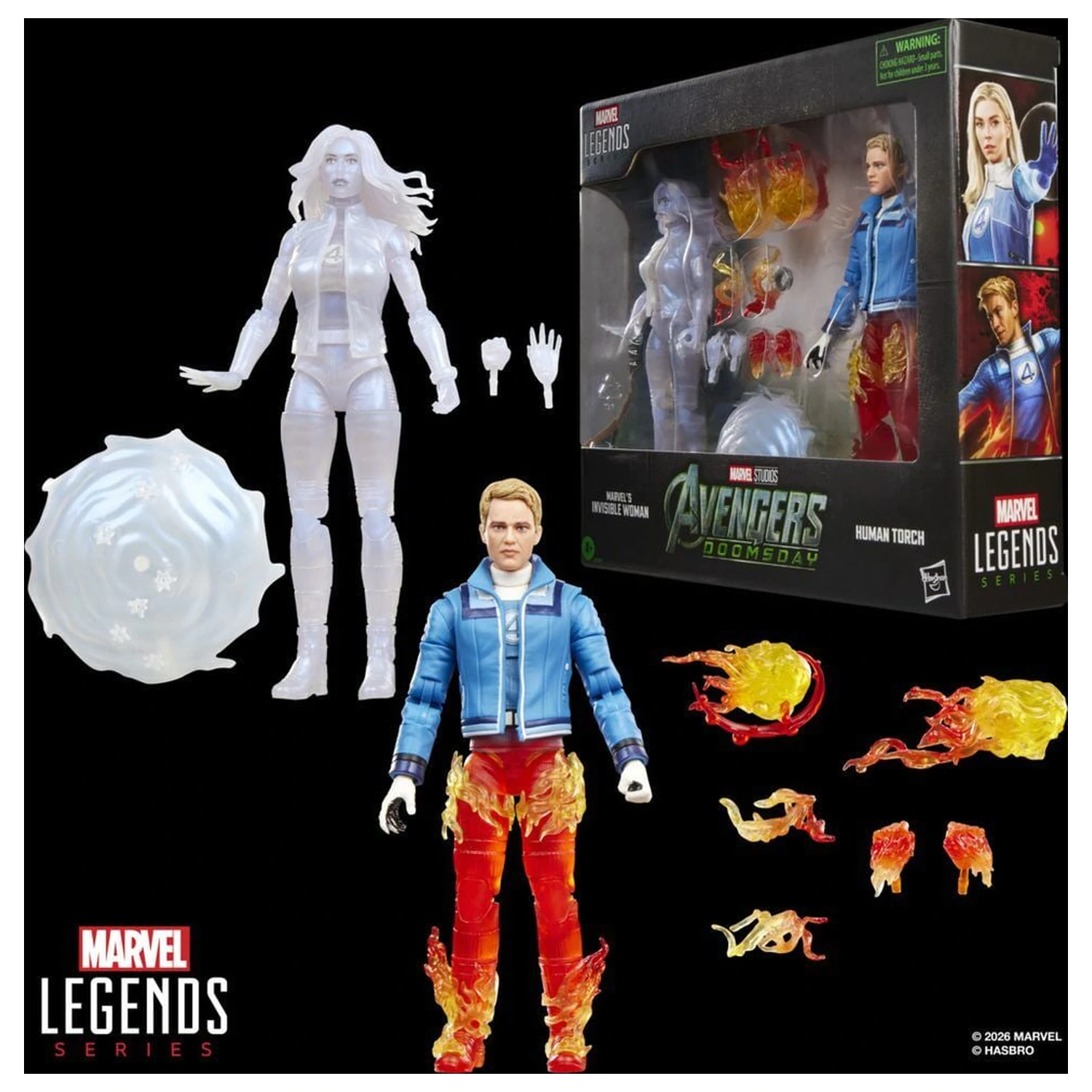 Marvel Legends Series Avengers Doomsday Invisible Woman & Human Torch 2db-os figura csomag 15cm termékfotó
