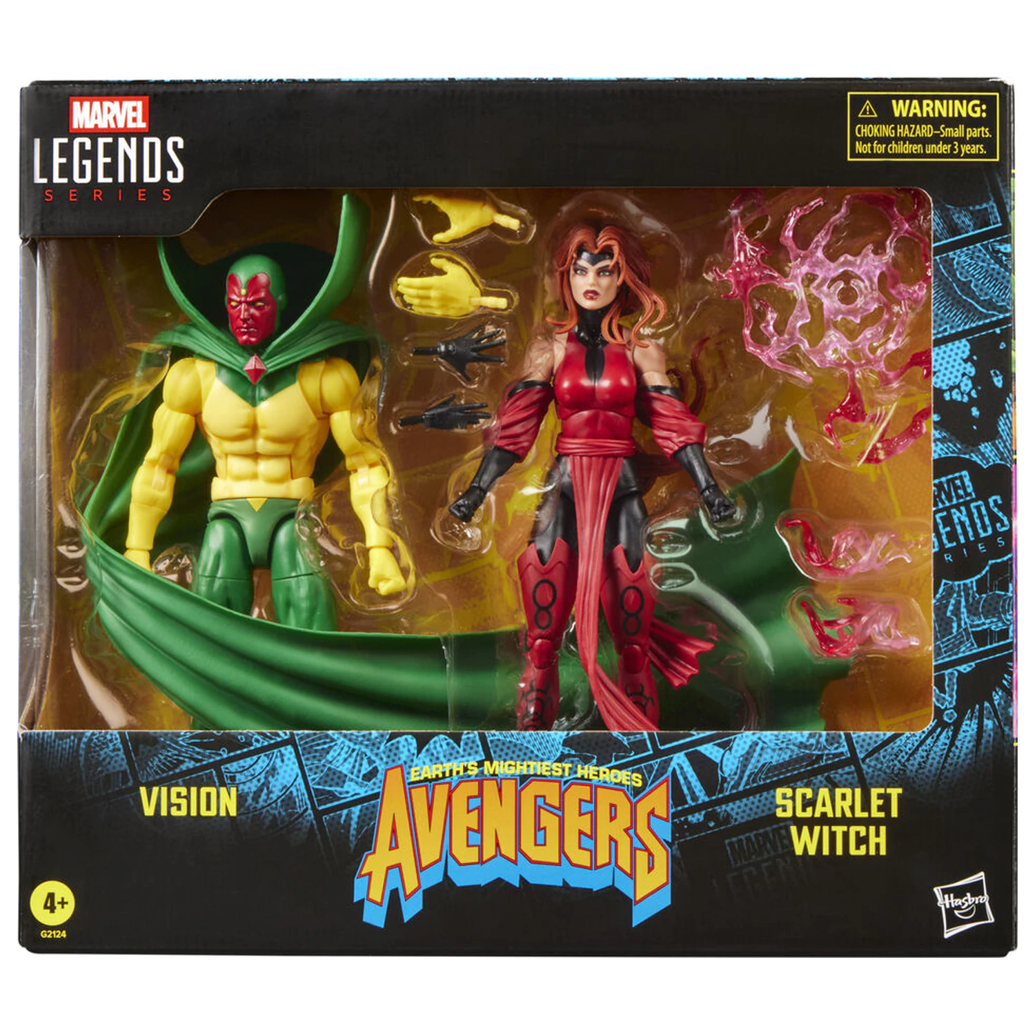 Marvel Legends Series Avengers Earts Mightiest Heroes Vision and Scarlet Witch 2db-os figura csomag 15cm termékfotó