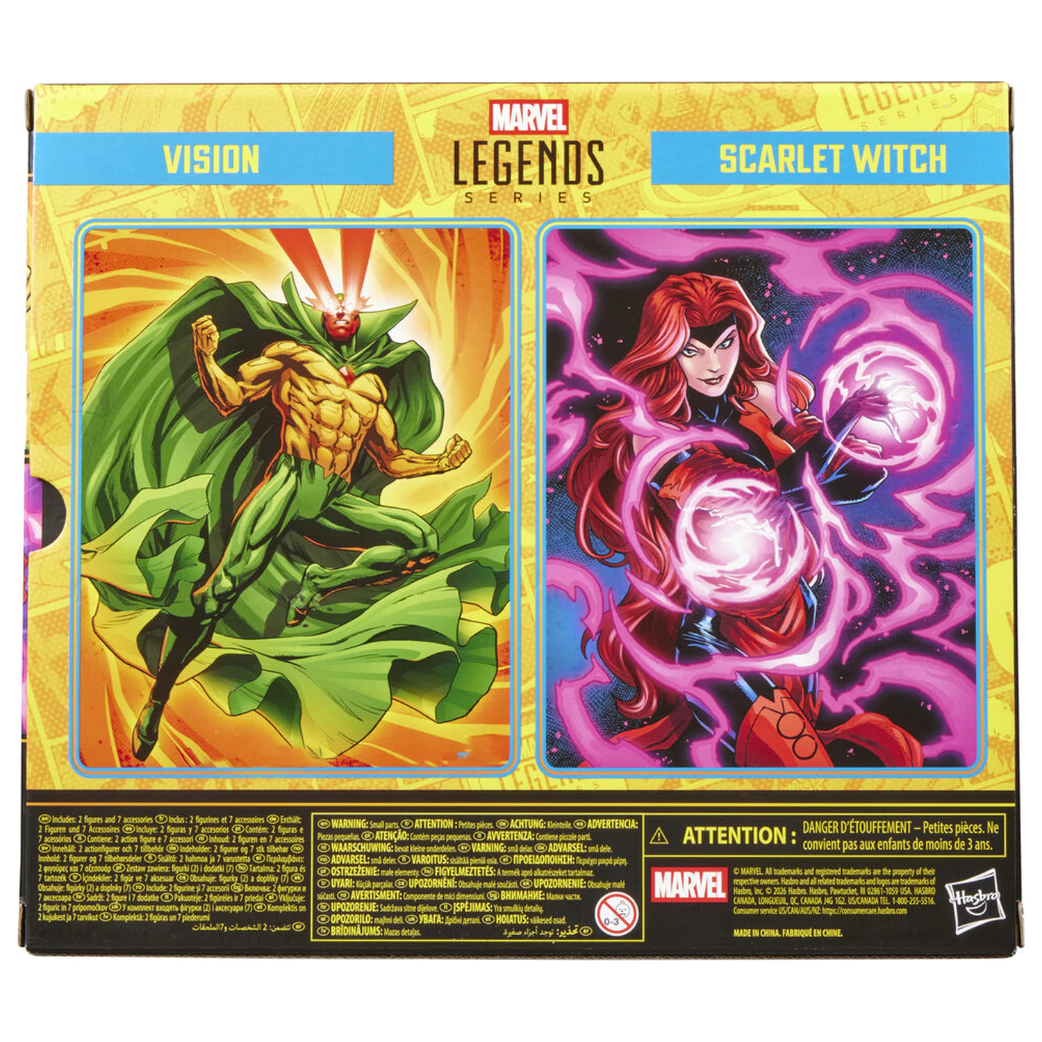 Marvel Legends Series Avengers Earts Mightiest Heroes Vision and Scarlet Witch 2db-os figura csomag 15cm termékfotó