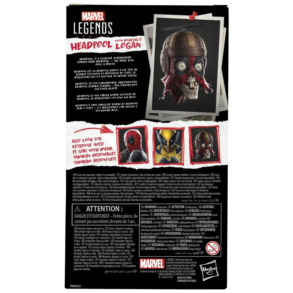 Marvel Legends Series Deadpool & Wolverine - Headpool with Marvels Logan figura 15cm termékfotó