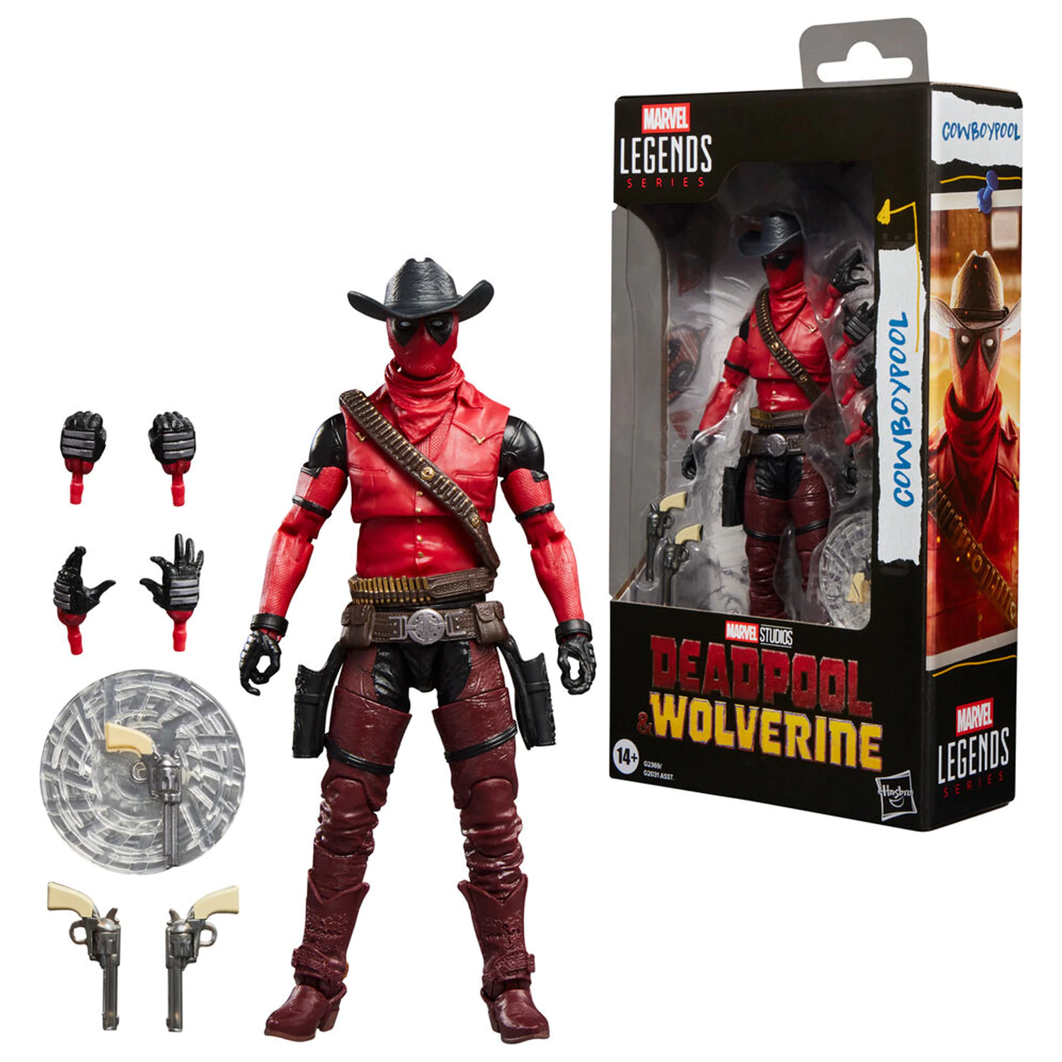 Marvel Legends Series Deadpool & Wolverine Cowboypool figura 15cm termékfotó